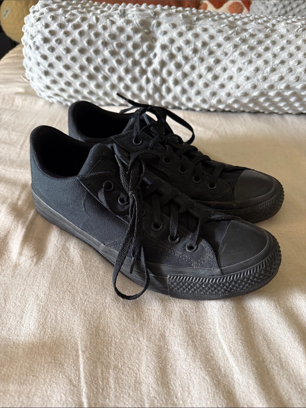 Converse Men's All-Black Low-Top Canvas Sneakers